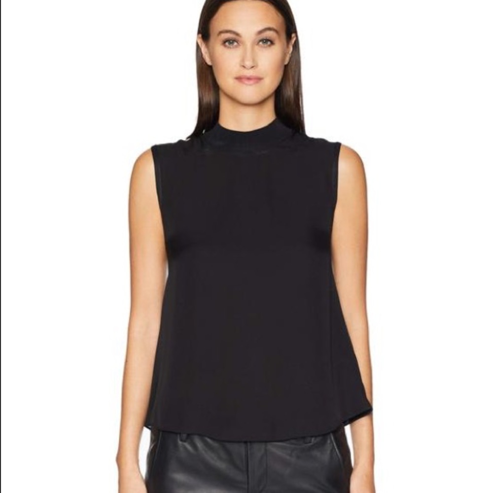 Vince Rib Trim Shell in Black
